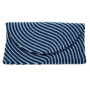 Navy + White Wave